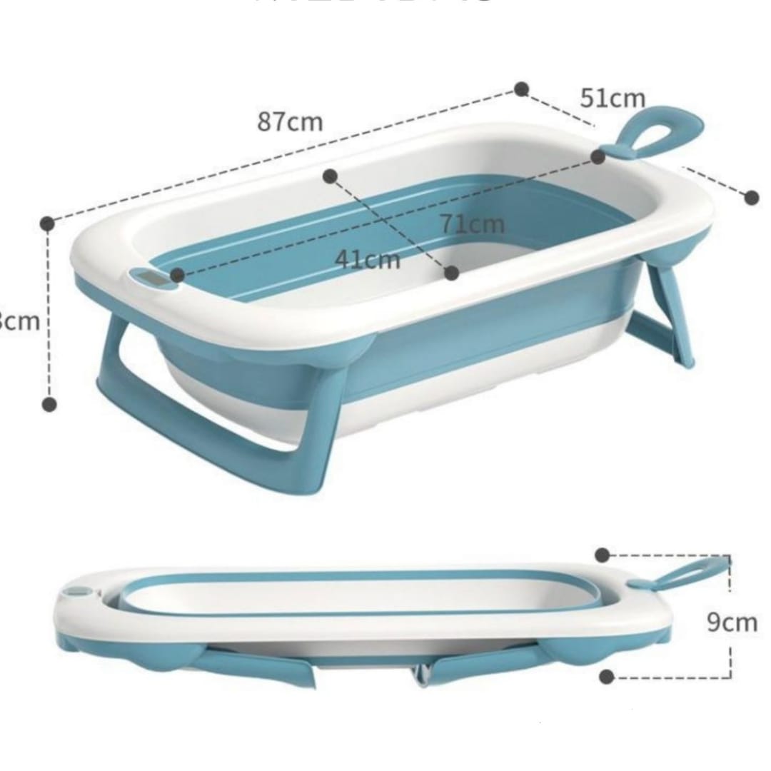 BAÑERA PLEGABLE CON TERMOMETRO + COJIN INCLUIDO
