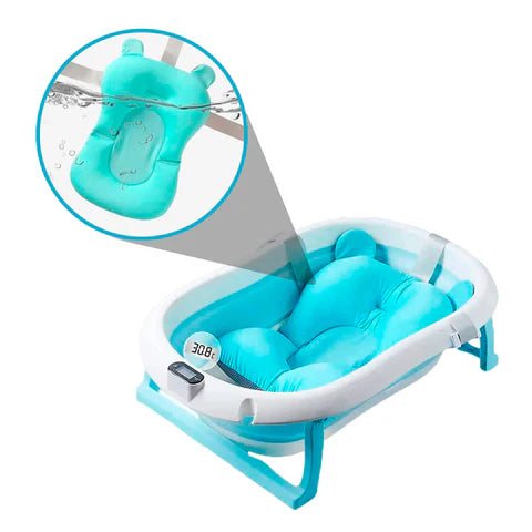 BAÑERA PLEGABLE CON TERMOMETRO + COJIN INCLUIDO