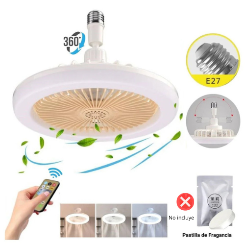 FOCO VENTILADOR ¡LUZ LED _ AROMATIZADOR!