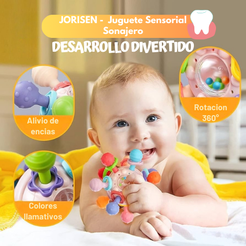 JORISEN - Juguete Montessori que relaja las encias de tu bebe mientras juega y aprende!