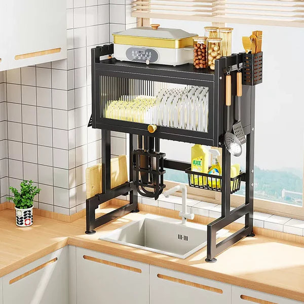 ESCURRIDOR Y ORGANIZADOR DE LOZA CON GABINETE ¡EMBELLECE TU COCINA!