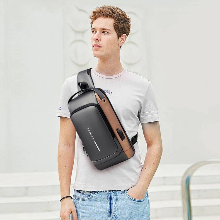 MOCHILA IMPERMEABLE ANTIRROBO CON USB