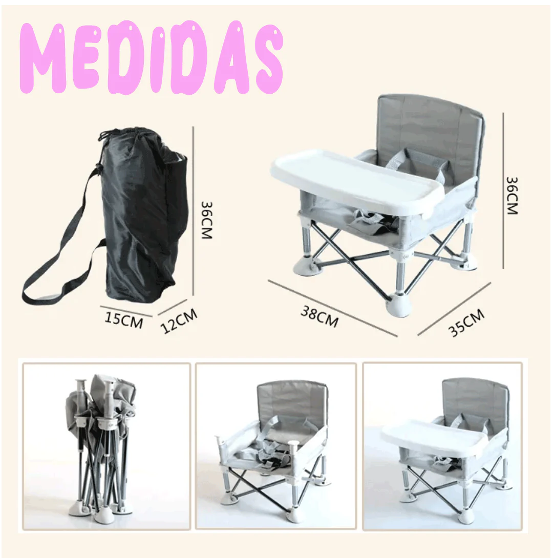 SLEPBABY – SILLA PLEGABLE CON COMEDOR ¡LA SEGURIDAD DE TU BEBÉ NO TIENE PRECIO!