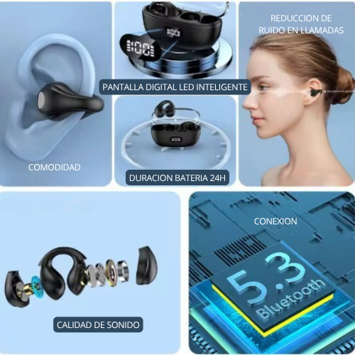 AUDIFONOS A-CLIP-ON MF50, [Estilo Ear Cuff]