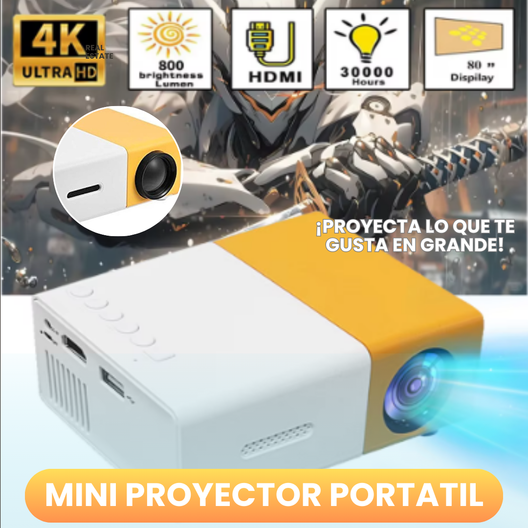 MINI PROYECTOR PORTATIL-[SIENTE LA MAGIA DEL CINE EN CASA O EN CUALQUIER OTRO LUGAR]