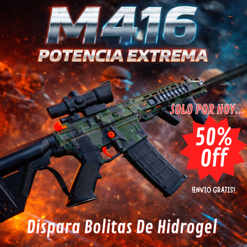 RIFLE M416 CON BALAS HIDROGEL💥¡Adiós aburrimiento, Hola diversión! La emoción está a otro nivel🔥