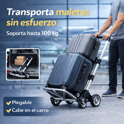 CARRETILLA PLEGABLE - ¡Tu aliado para Compras, Viajes, Mudanza y Trabajo Pesado!